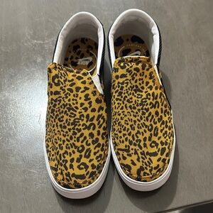 Nike Women’s Yellow Leopard Slip-On Sneakers